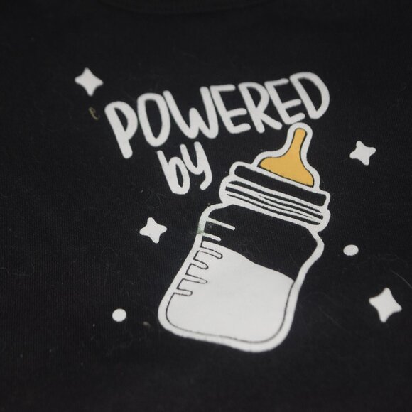 Powered by milk And baby bro Onesies set of 2 12 months Lullaby Lane - Picture 3 of 7